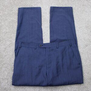 LAUREN Ralph Lauren Pants Mens 36x30 Blue Natural Stretch Wool/Poly Flat Front